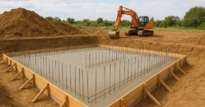 Travaux de terrassement et fondation